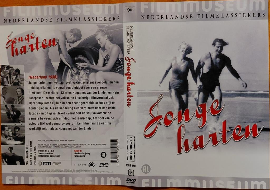 DVD Jonge Harten (Nederland 1936) Filmklassiek, Alle leeftijden, Ophalen of Verzenden, Zo goed als nieuw