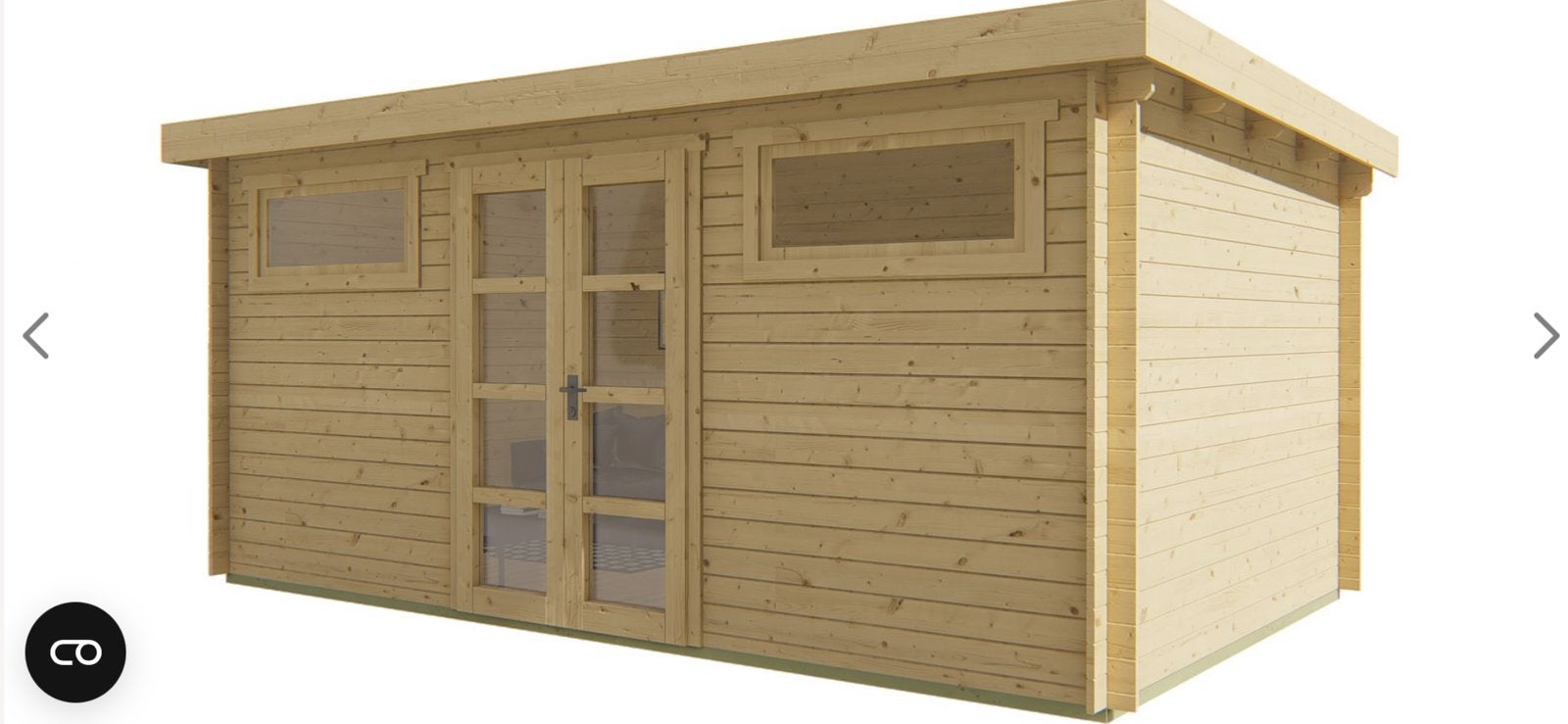 Blank vuren blokhut 28mm 498x298cm, Ophalen, Nieuw