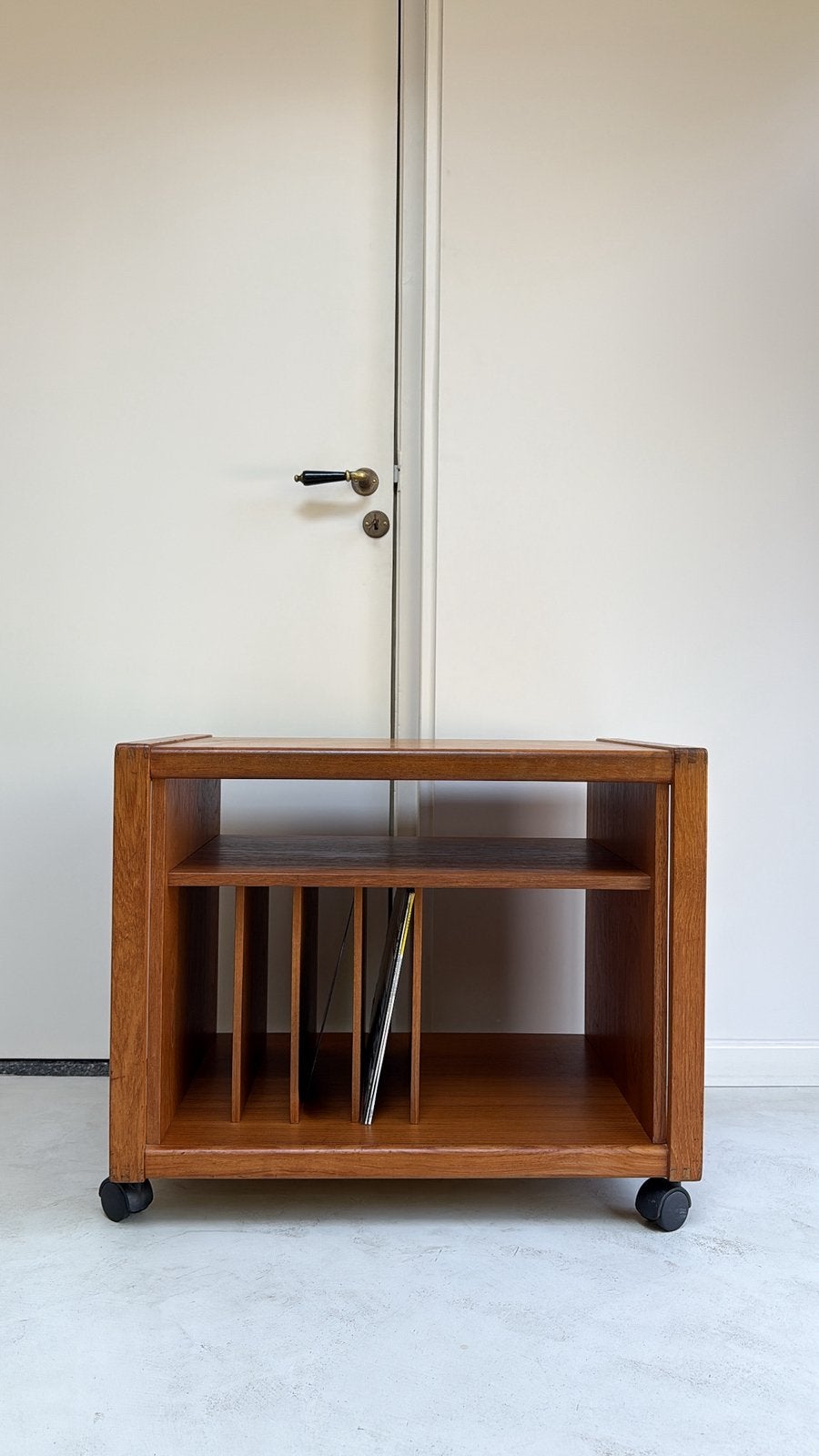 Vintage teak houten platenspeler / audio kastje, Ophalen, 50 tot 100 cm, Zo goed als nieuw, Nvt