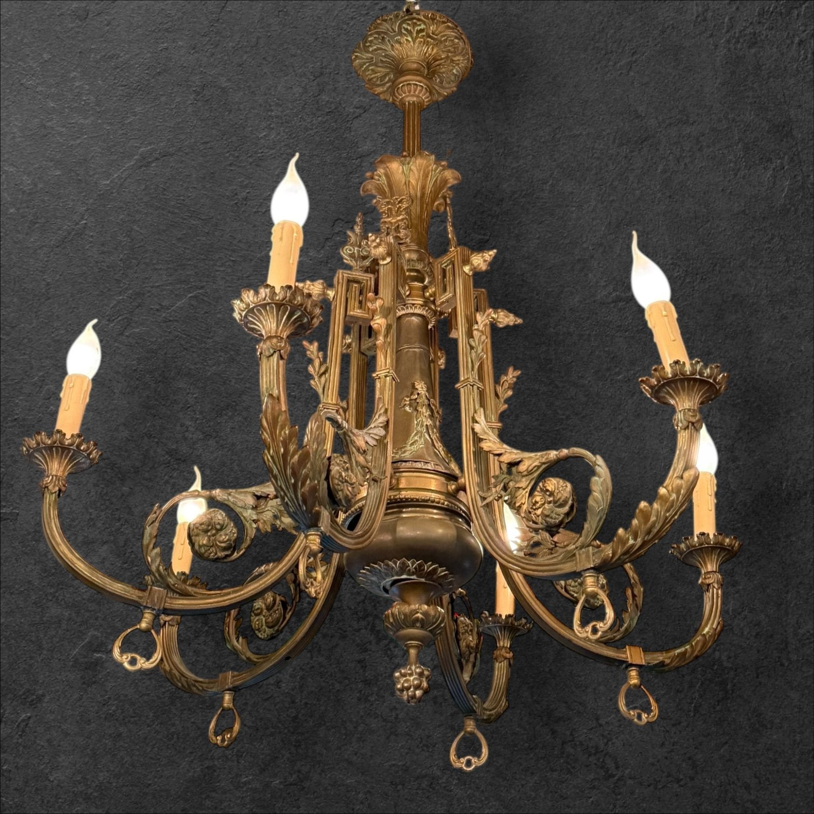 Zeer mooie grote antieke art deco kroonluchter, Ophalen