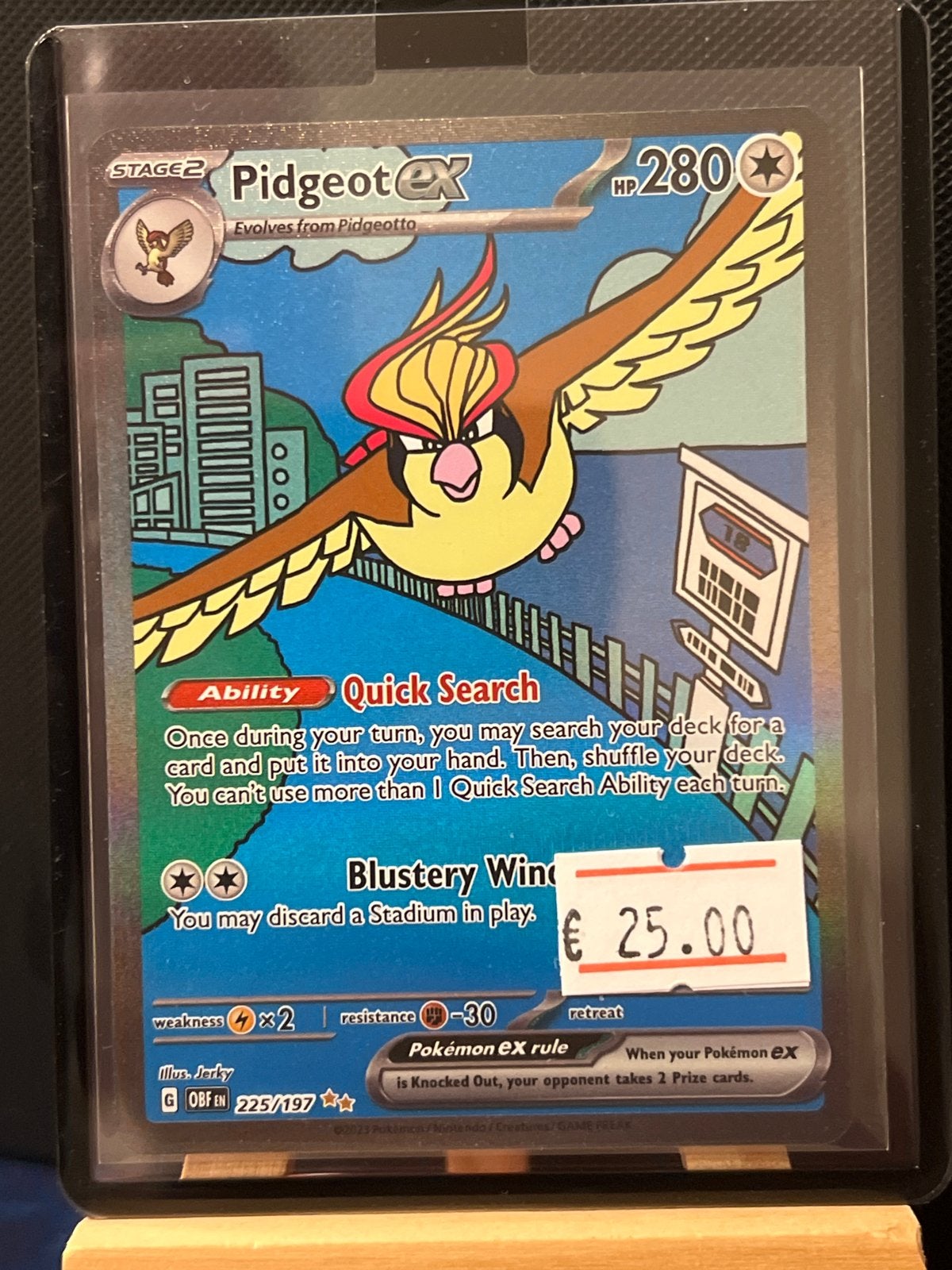 Pokémon Pidgeot ex 275/197 Obsidian Flames, Ophalen of Verzenden, Zo goed als nieuw, Losse kaart