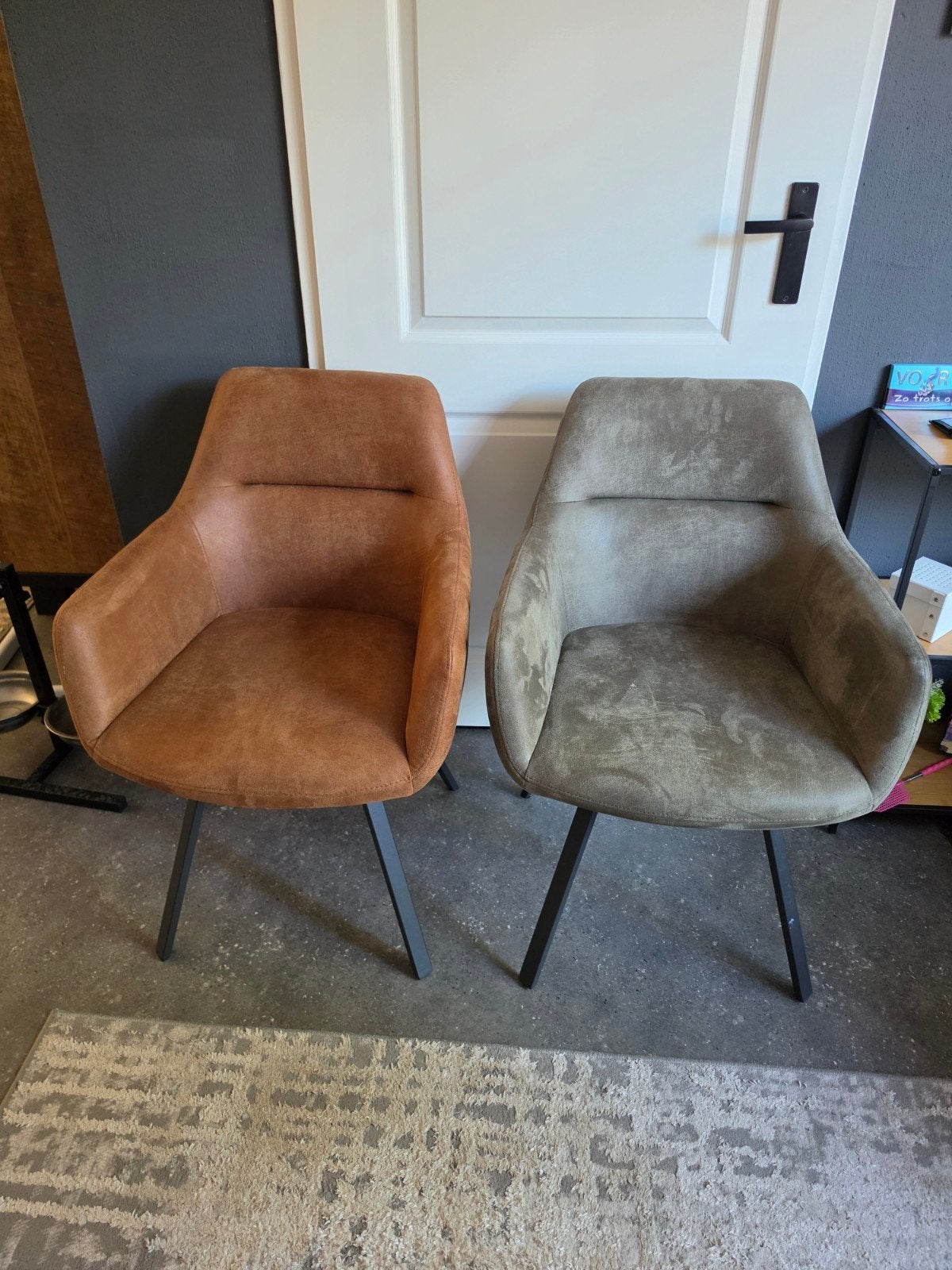 4x eettafel stoel, Huis en Inrichting, Stoelen, Ophalen, Overige materialen, Bruin, Zo goed als nieuw