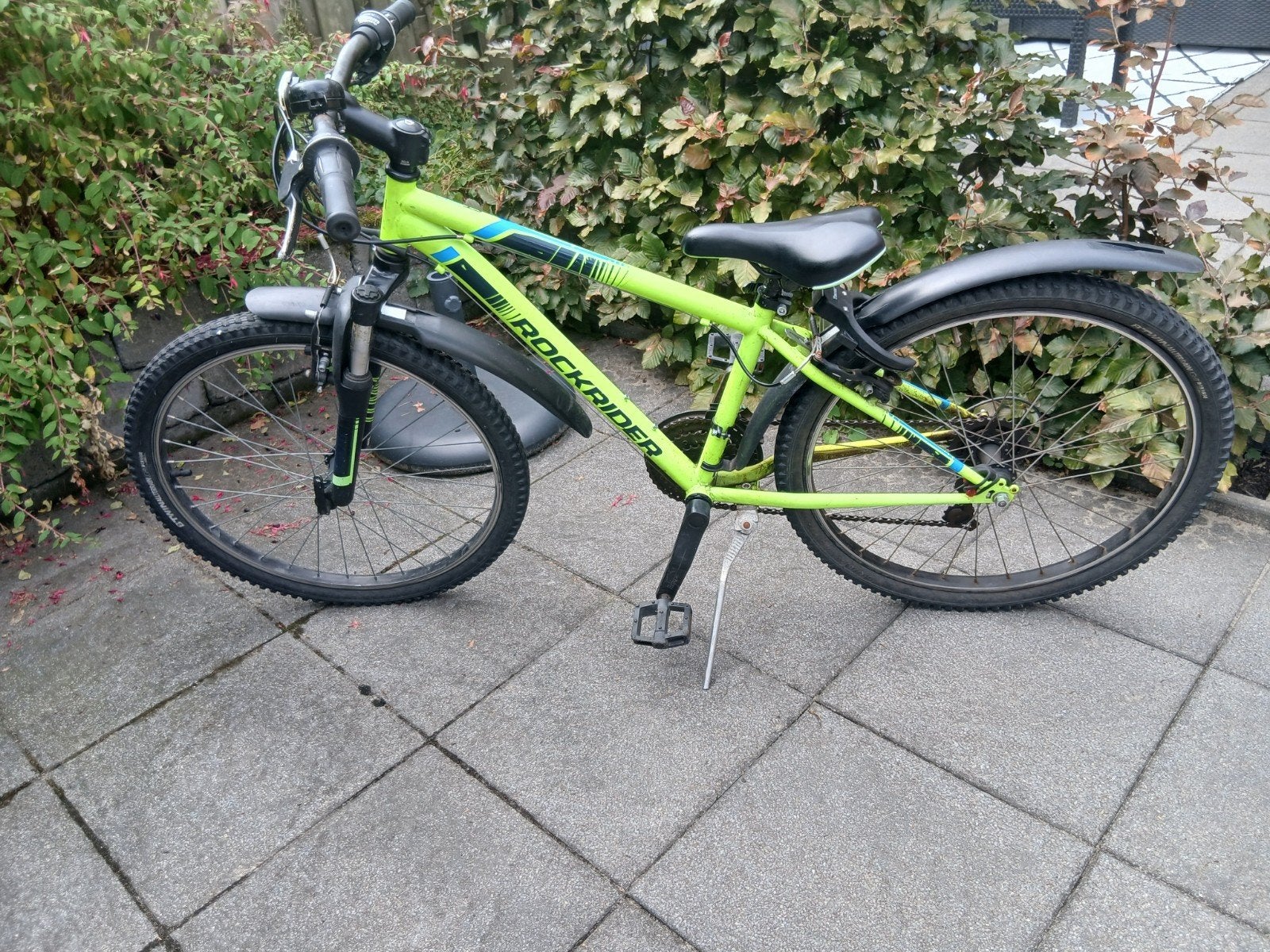 Rockrider mountainbike kinderfiets 24 inch, 20 inch of meer, Gebruikt, Velgrem, Ophalen