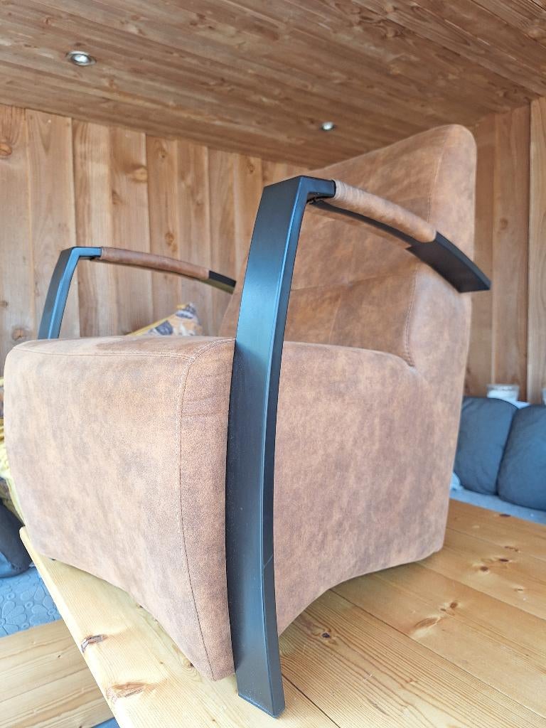 Fauteuil, Ophalen, Zo goed als nieuw, 50 tot 75 cm, Leer