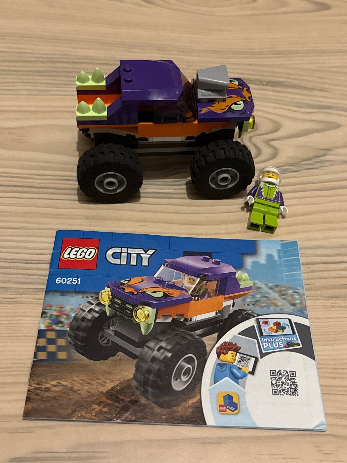 Lego City 60251 Monster Truck met minifiguur, Ophalen of Verzenden, Gebruikt, Lego