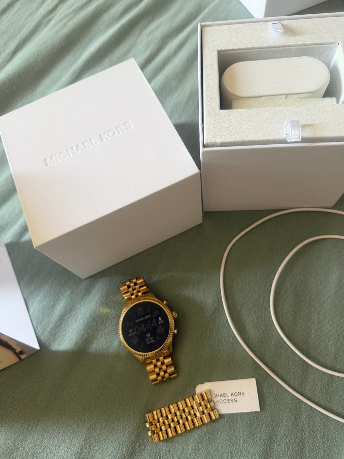 Michael Kors smartwatch lexington 2 gen 5, Ophalen of Verzenden, Zo goed als nieuw, Roze, Android