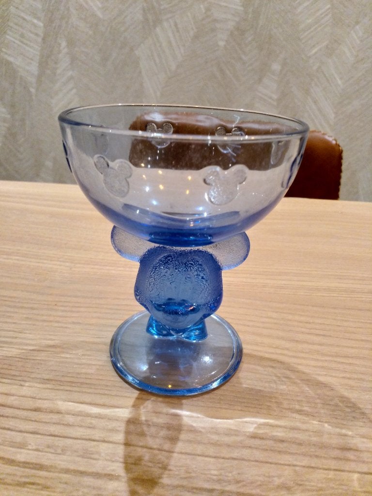 Mickey Mouse ijscoupe glas, Verzamelen, Ophalen of Verzenden, Mickey Mouse, Gebruikt, Servies