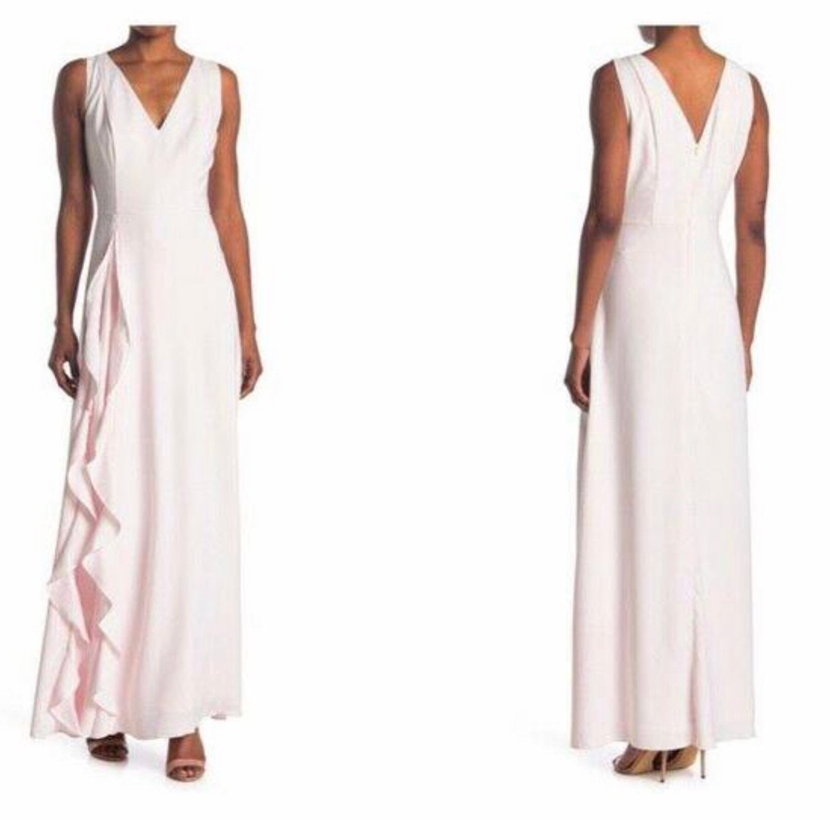Ted Baker luxe lange jurk chiffon in zacht roze Ted2=36, Kleding | Dames, Jurken, Verzenden, Nieuw, Roze, Maat 36 (S)