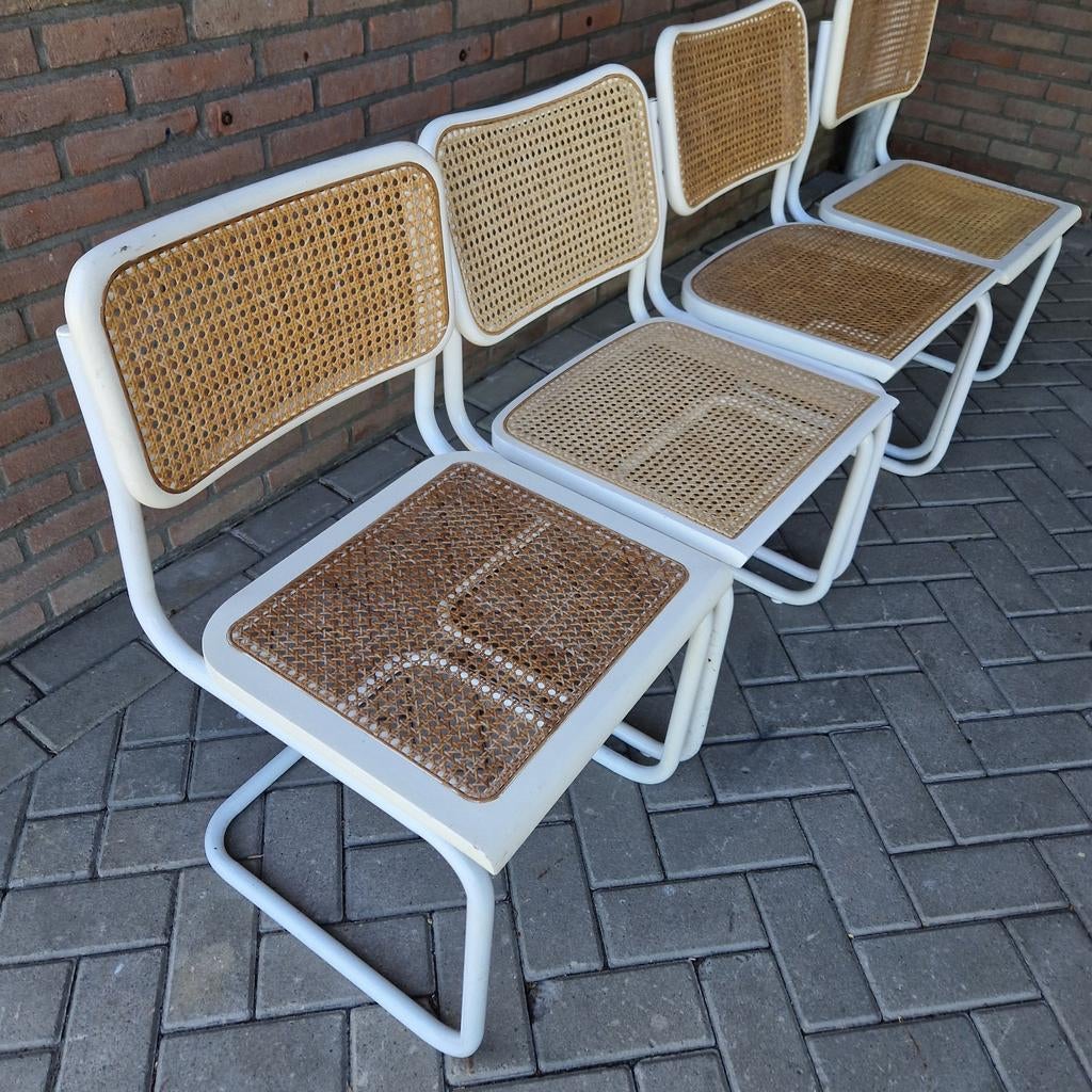 4 vintage Cesca stoelen Breuer stijl webbing stoelen, Huis en Inrichting, Stoelen, Kolibrivintagehal@gmail.com, Gebruikt, Aaldertgeertsstraat 43 Olst