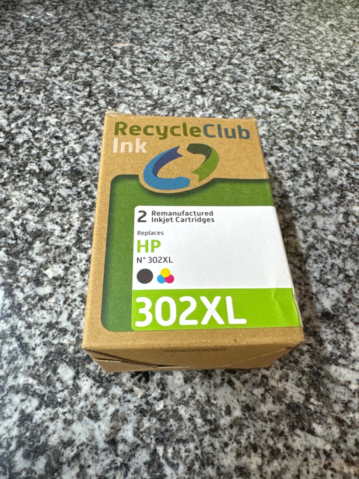 RecycleClub Ink HP 302XL Cartridge - Zwart & Kleur, Ophalen of Verzenden, Nieuw, Cartridge