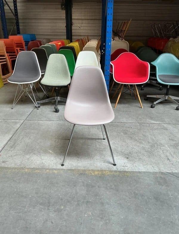 Vitra DSX Design Stoelen | Taupe | Chroom | Eetkamerstoelen, Twee, Overige kleuren, -, -