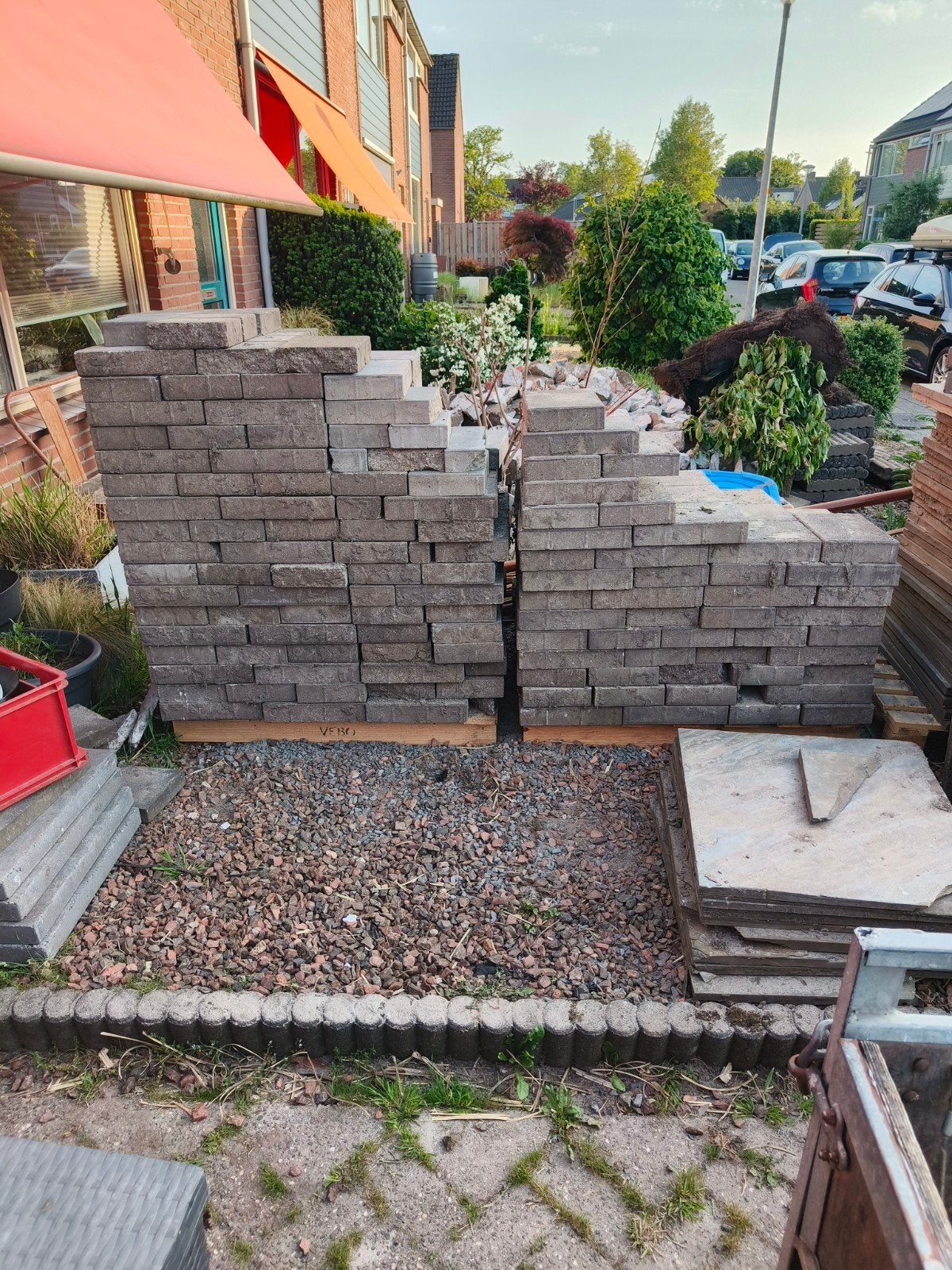 Gratis betontegels 30x20, Ophalen, Gebruikt, Beton, Terrastegels