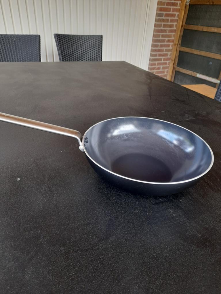 Greenpan wokpan. 28 cm., Huis en Inrichting, Keuken | Potten en Pannen, Inductieplaat, Aluminium, Ophalen of Verzenden, Zo goed als nieuw