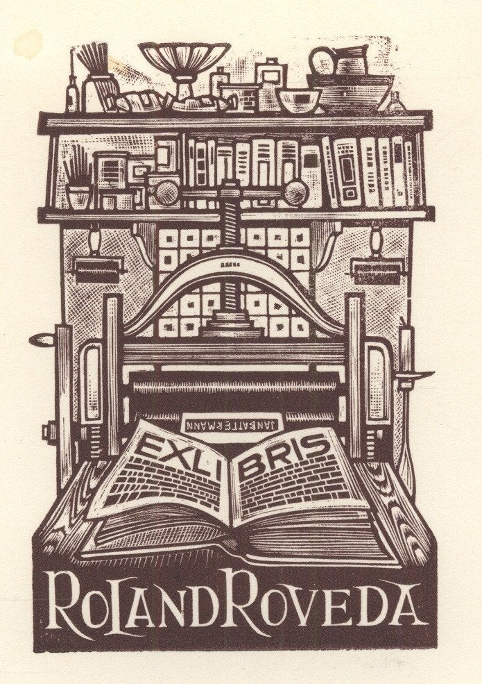 0547 Ex Libris Nederland : Jan Battermann, 1968, Verzenden, Ex libris
