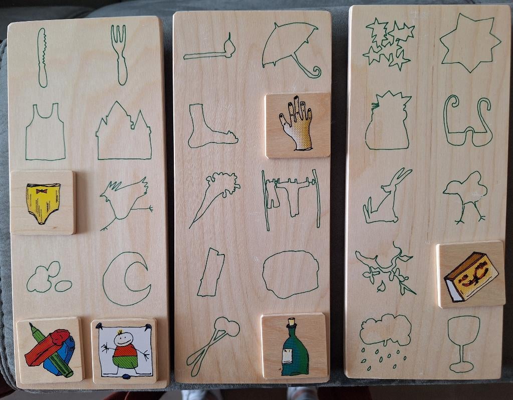 Jan Bibejan contouren lotto / spel, Kinderen en Baby's, Speelgoed | Houten speelgoed, Zo goed als nieuw, Overige typen, Ophalen of Verzenden