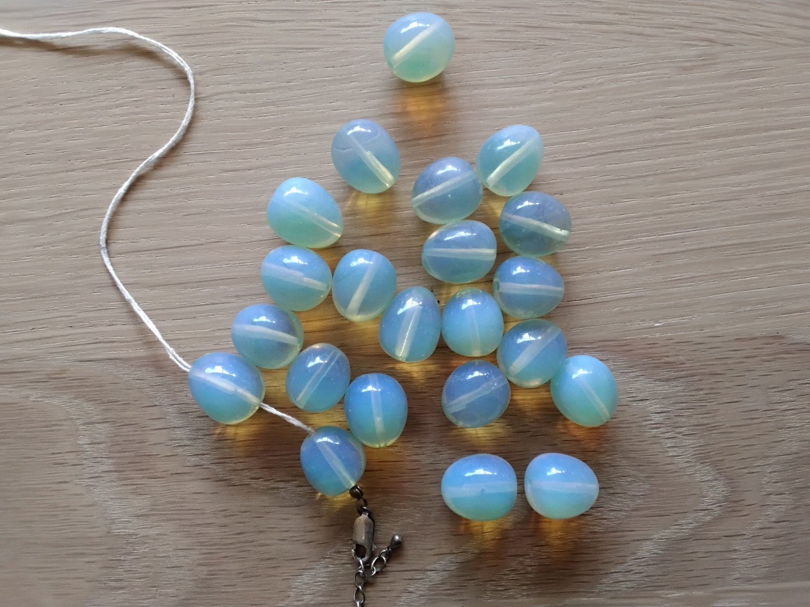 Opaalglas kralen - lichtblauw, Overige materialen, Blauw, Nieuw, Ophalen of Verzenden