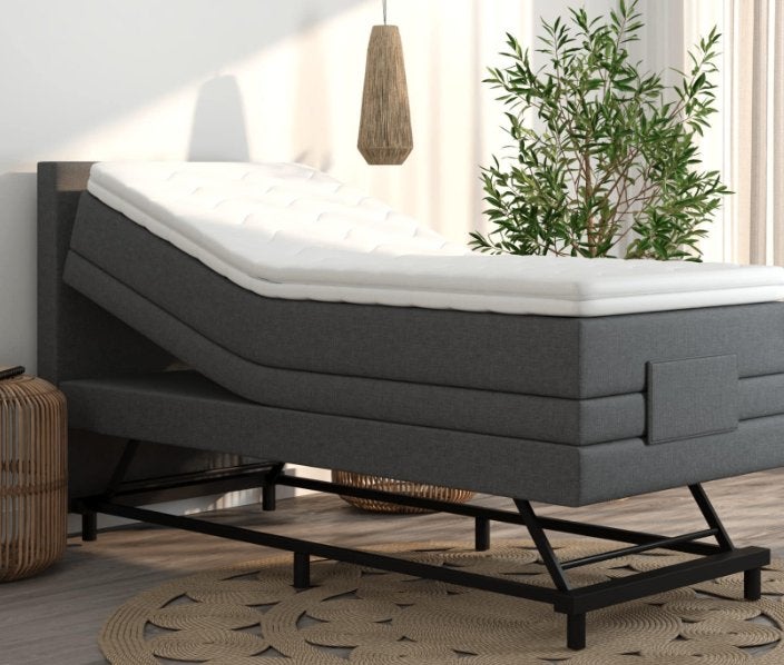 Hoog laag bed elektrisch, Ophalen, Overige materialen, 90 cm, Eenpersoons