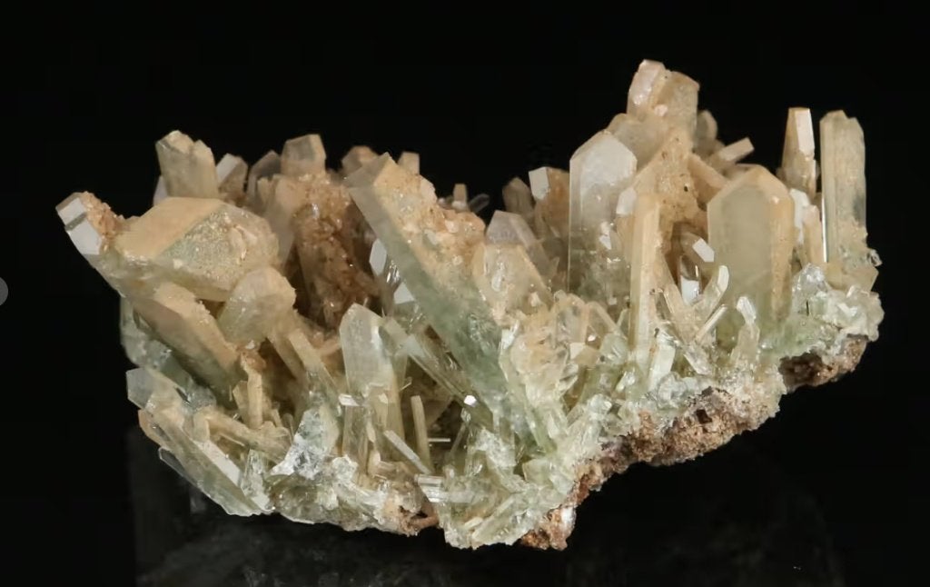 **TOP** MALACHIET in BARIET uit D.R.Congo., Ophalen of Verzenden, Mineraal