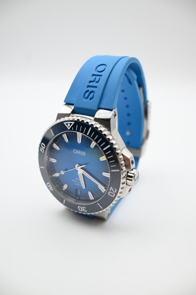Oris Aquis Date Cal. 400 + Bon (zeer nette staat!), -, -, Ophalen of Verzenden, Zo goed als nieuw