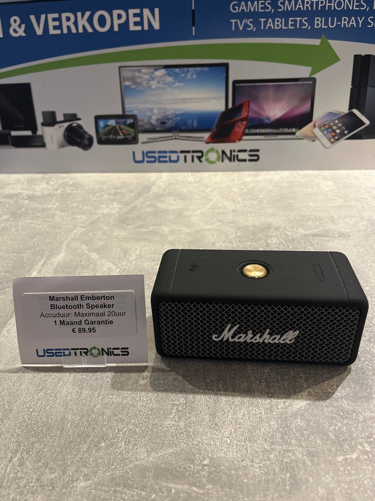 Marshall Emberton Bluetooth Speaker - Zo goed als nieuw, Audio, Tv en Foto, Luidsprekers, Ophalen of Verzenden, Zo goed als nieuw