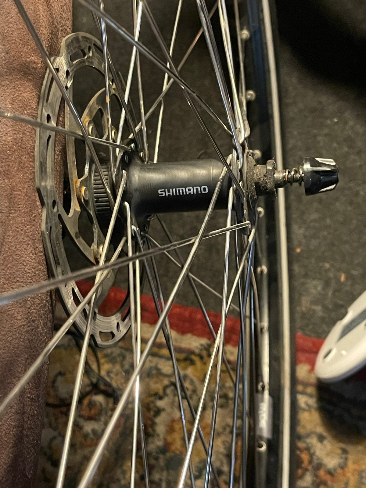 28" Voorwiel RYDE ZAC 421 Shimano HB-QC300 Disc + band, Gebruikt, Elektrische fiets, Aluminium, Ophalen