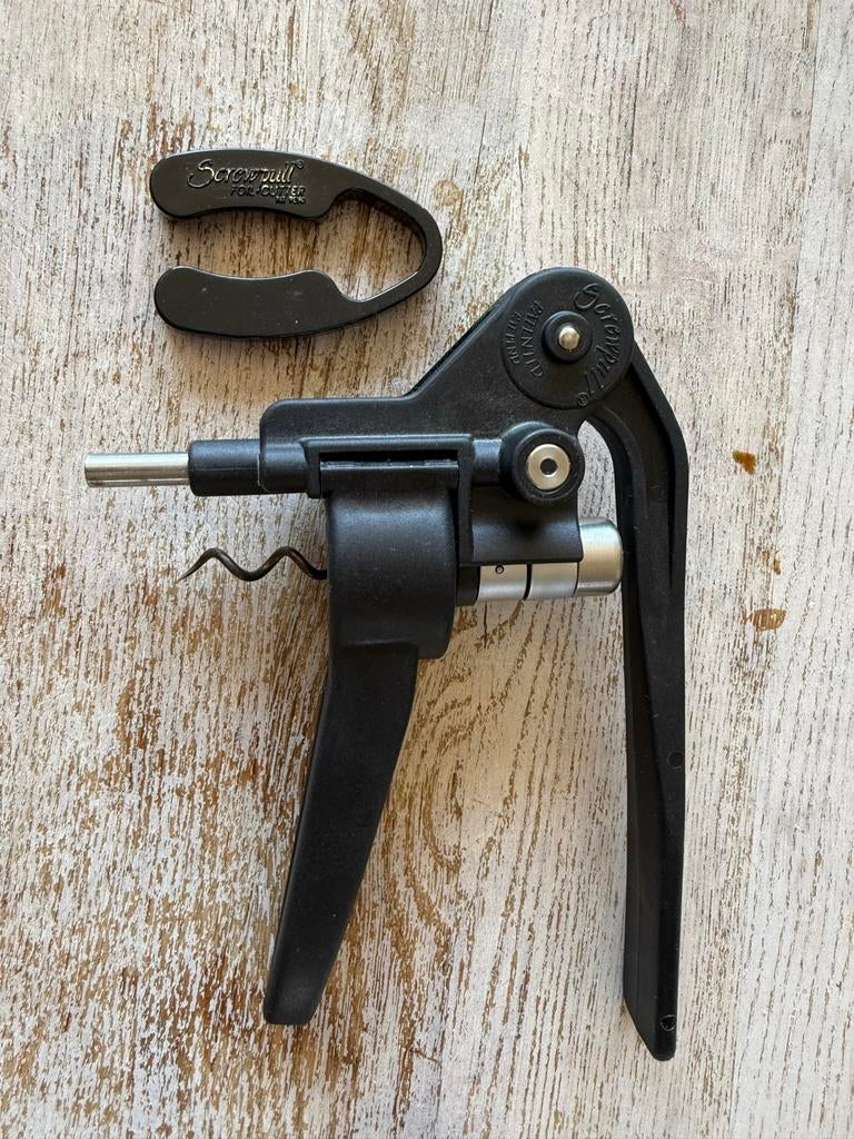 Screwpull Wijnopener en Foliesnijder Set, Ophalen of Verzenden, Zo goed als nieuw