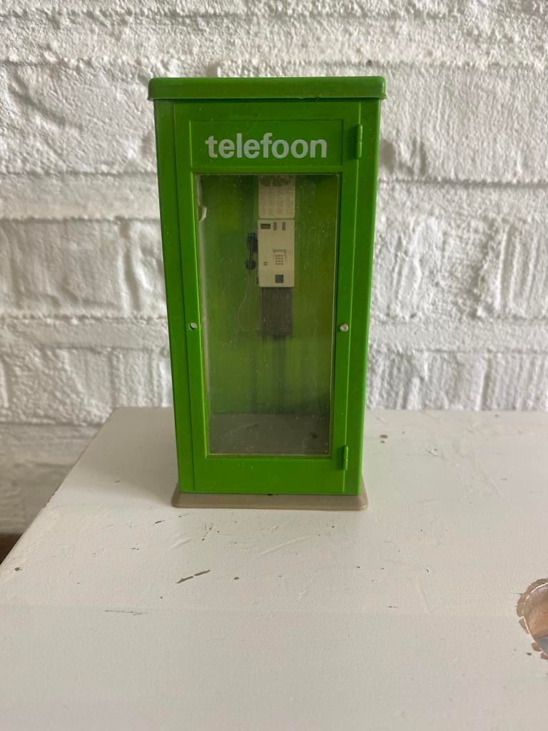 Telefooncel spaarpot PTT, Verzamelen, Ophalen of Verzenden, Gebruikt, Kunststof, Object of Gebouw