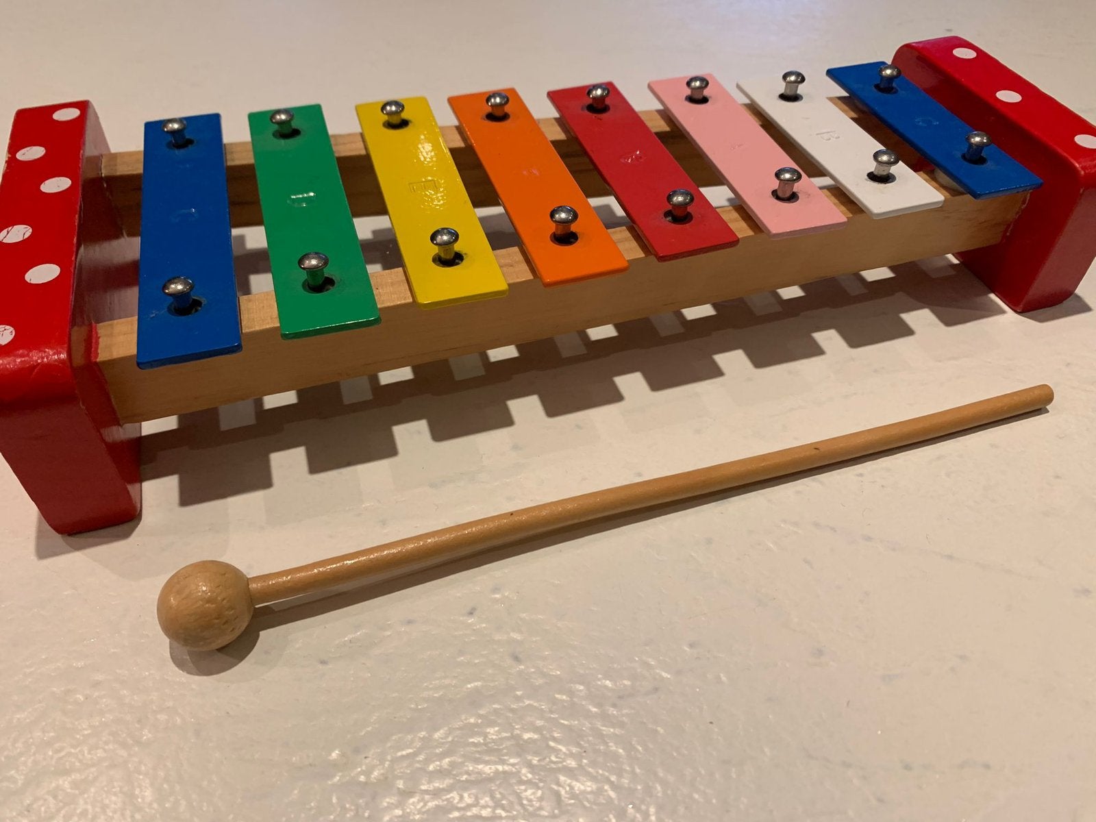 HOUTEN XYLOFOON MET METALEN GELUID SCHILDJES, Ophalen of Verzenden, Nieuw, Overige typen