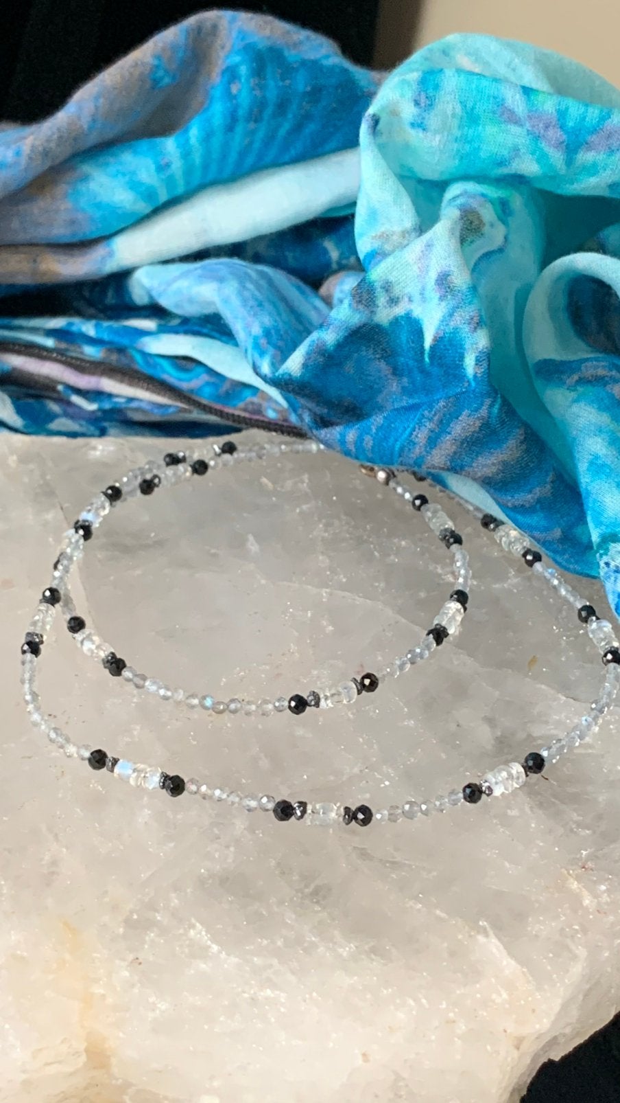 Diamant ruw labradoriet wit beschermt intuïtie zeldzaam, Magnolia11, Nieuw, Verstelbaar, Ophalen of Verzenden