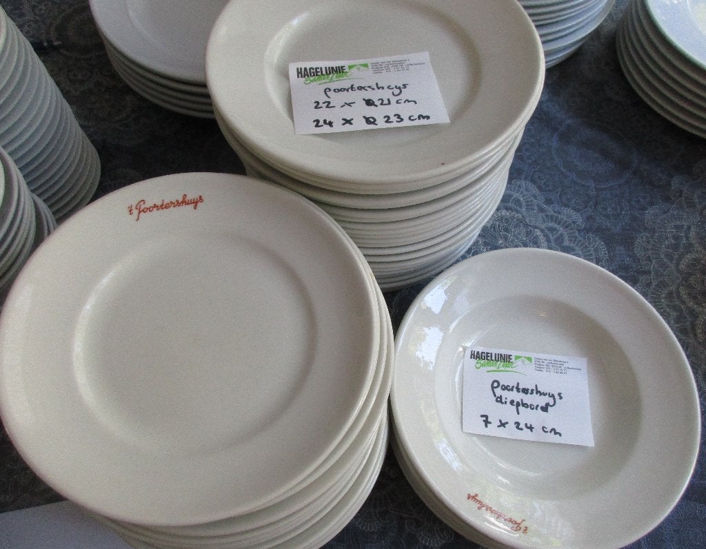 partij horeca servies borden - diep / lunch / diner enz, Ophalen, Zo goed als nieuw, Bord(en), Overige stijlen