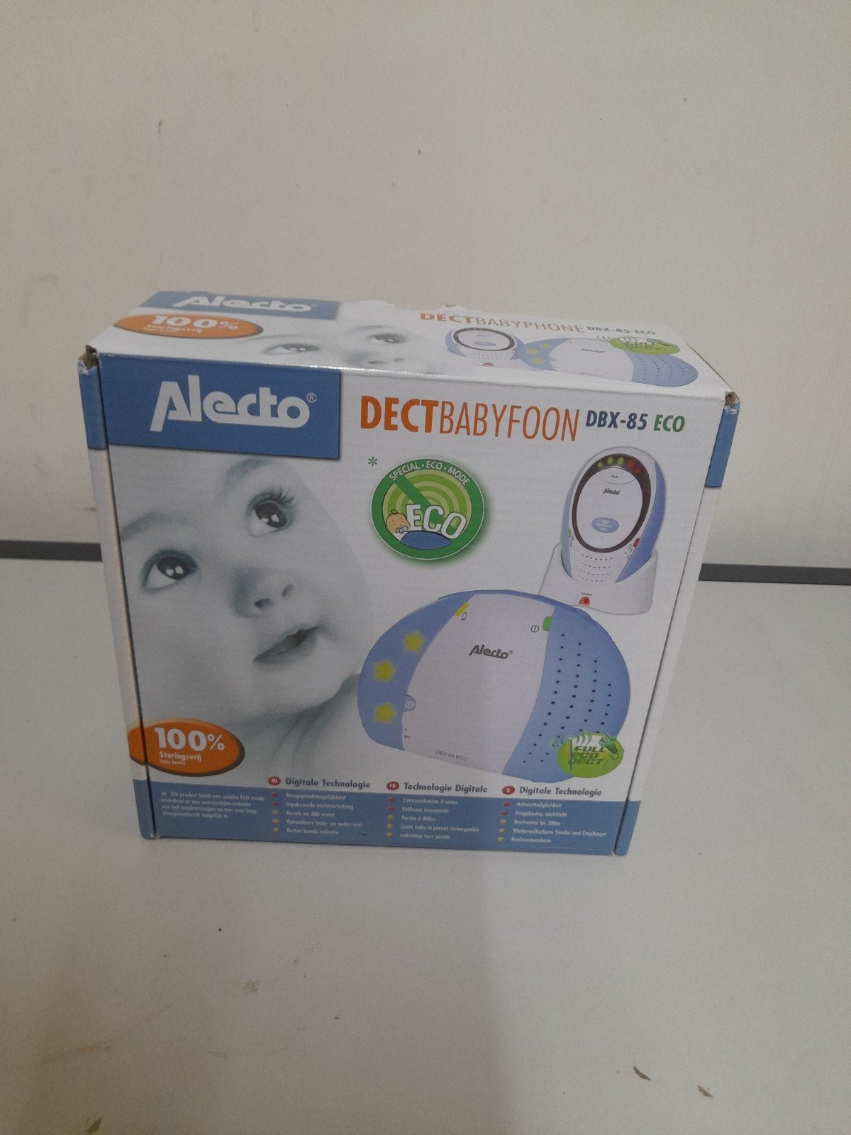 Alecto DBX-85 ECO babyfoon, Kinderen en Baby's, Babyfoons, Ophalen of Verzenden, Zo goed als nieuw, 250 meter of meer, Terugspreekfunctie