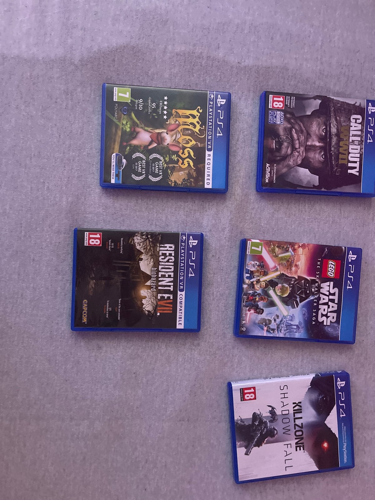 PS4 Games: Call of Duty, Resident Evil, LEGO Star Wars, Kill, Spelcomputers en Games, Gebruikt, Vanaf 18 jaar, Overige genres