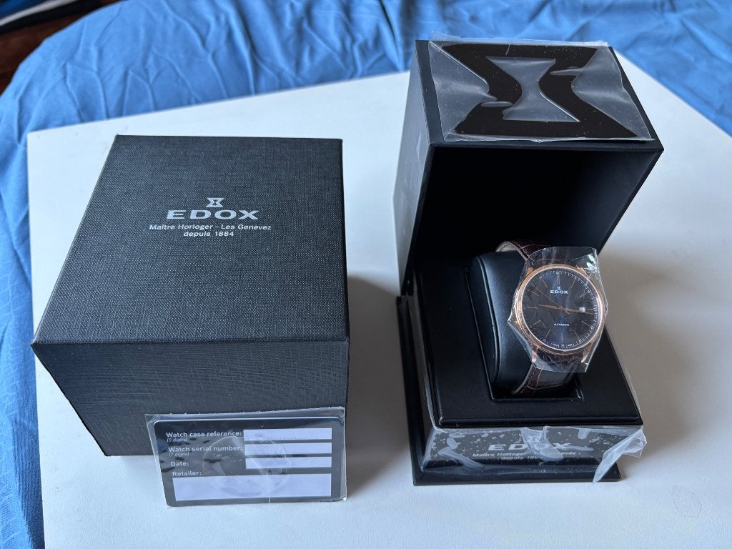 Edox Class 1 automatisch perfect lopend horloge, Overige merken, Staal, Polshorloge, Kunststof