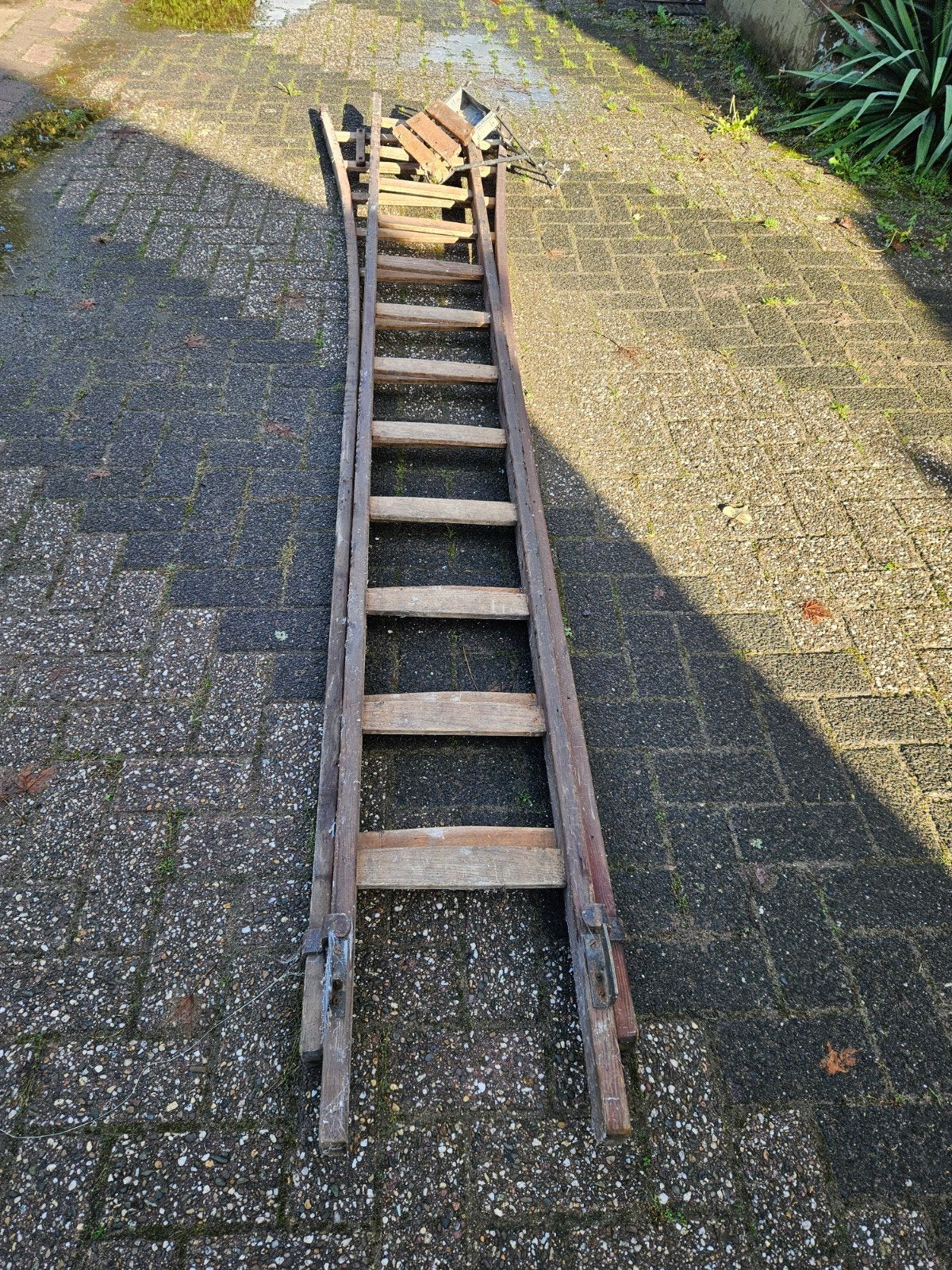 Oude houten ladder - WIESENEE LADDERS, Ophalen, Gebruikt, Ladder