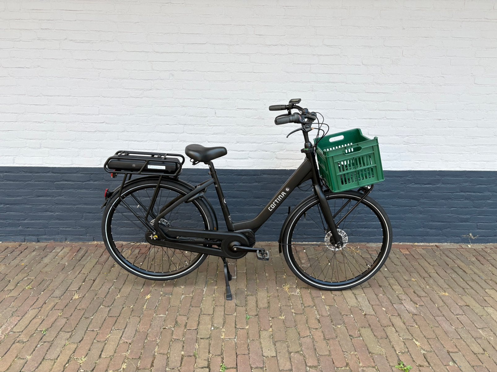 Cortina Transport Elektrische Fiets – 4612 km  – MiddenMotor, Fietsen en Brommers, Versnellingen, Zo goed als nieuw, 50 tot 53 cm