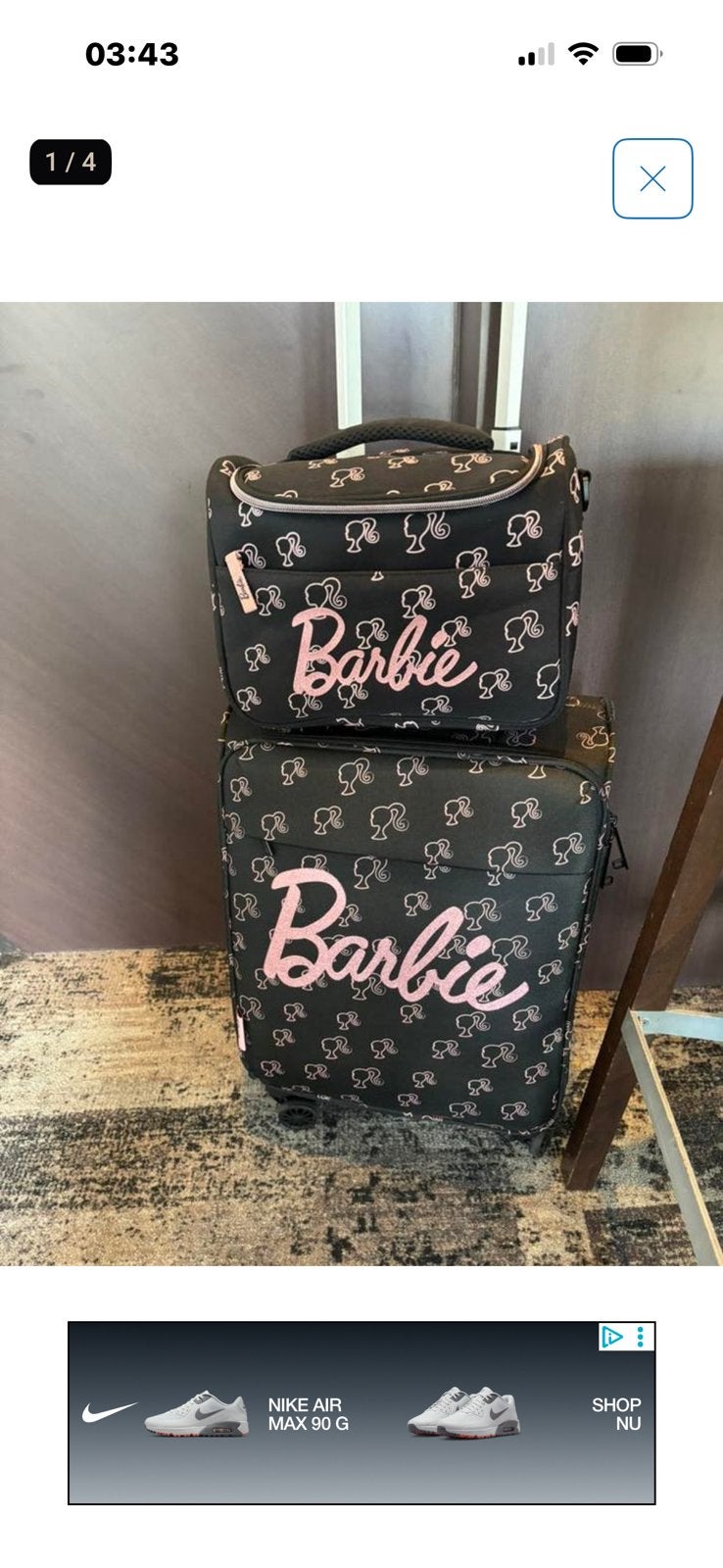 Barbie koffer met beauty case, nieuwe set  36cm,,55cm, 20cm, Verzenden, Nieuw