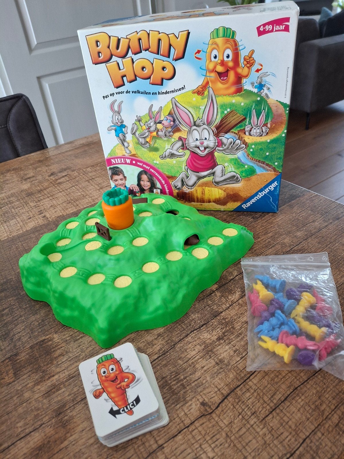 bunny hop met hindernissen, Hobby en Vrije tijd, Gezelschapsspellen | Bordspellen, Ophalen of Verzenden