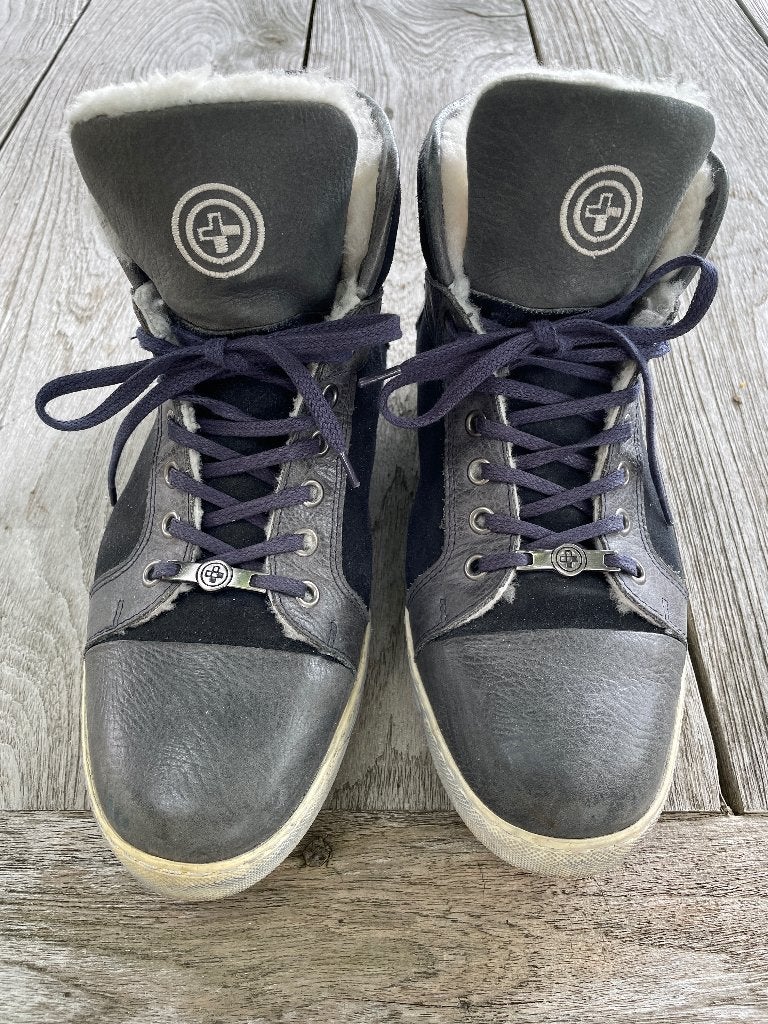 Gino-B hoge schoenen heren blauw grijs met bont 41, Gino B, Blauw, Boots, Ophalen of Verzenden