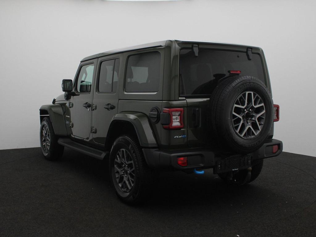 Jeep Wrangler Unlimited 4xe 380 Sahara | Cognac Lederen Stoe, Auto's, Automaat, 12 maanden, Stof, Euro 6