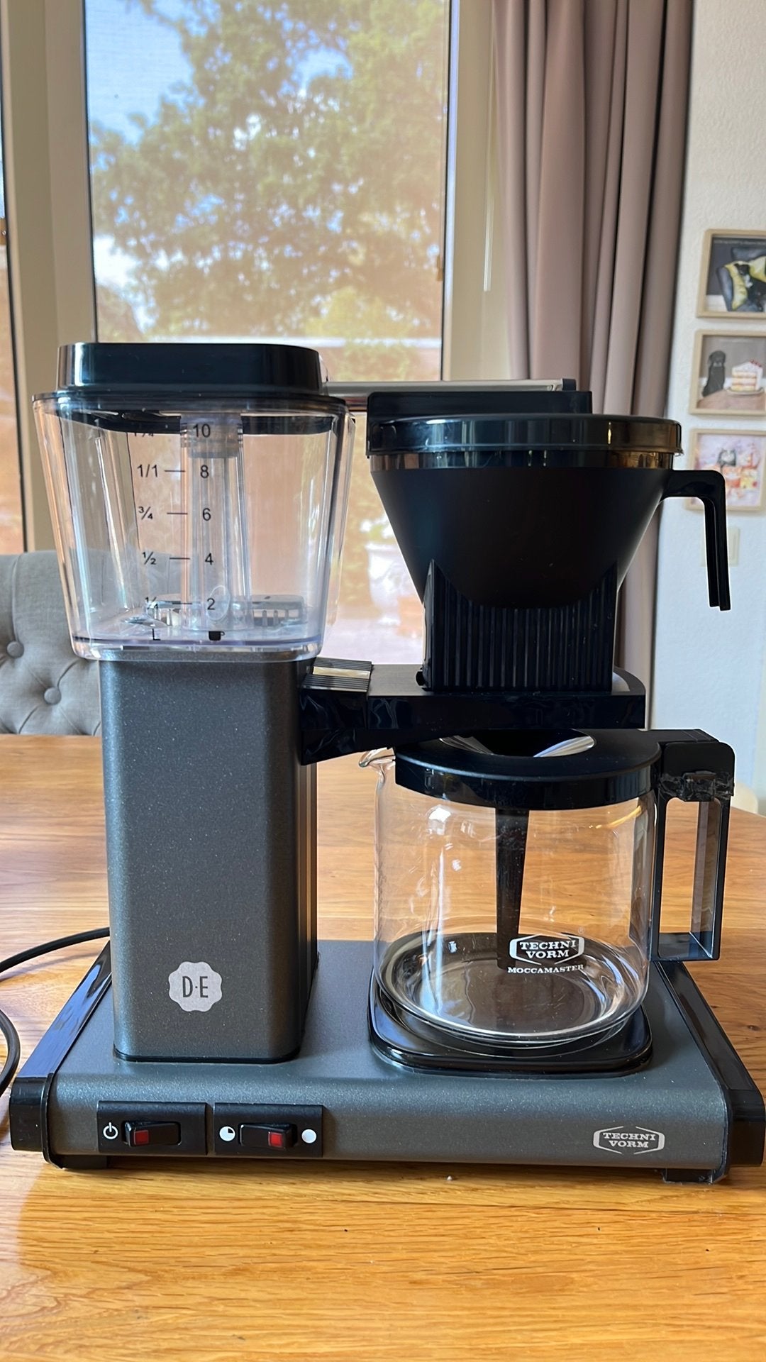 DE techni vorm moccamaster, Ophalen of Verzenden, Gebruikt, Koffiemachine