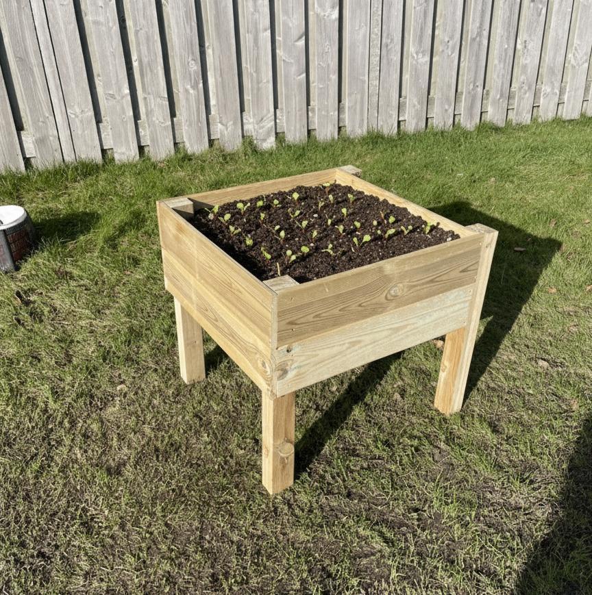 Moestuinbak grenenhout – 60x60x60 cm – handgemaakt, Tuin en Terras, Bloembakken en Plantenbakken, Ophalen, Minder dan 60 cm, Vierkant