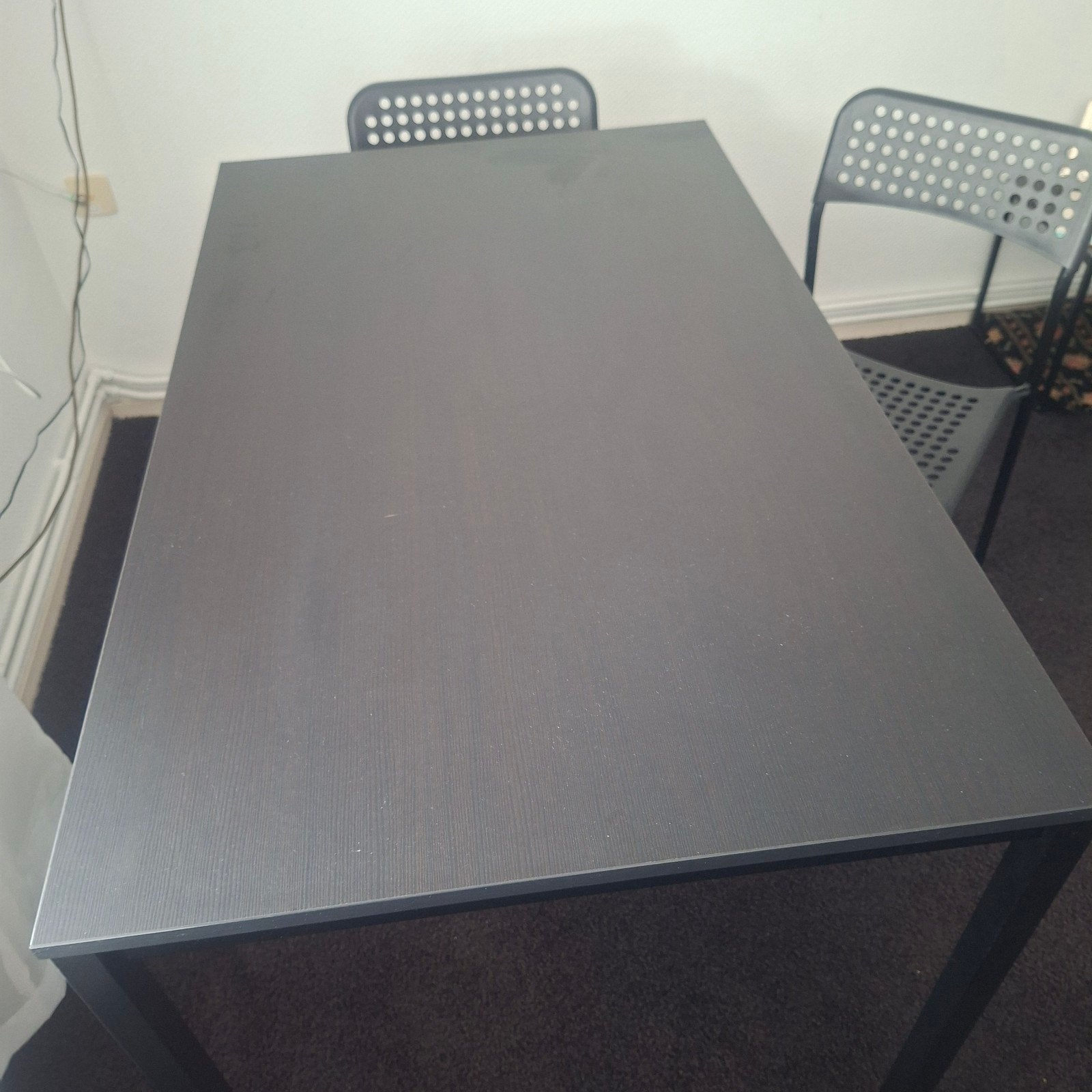 3 stoelen - zwart/grijs, Ophalen, Gebruikt, Drie, Zwart