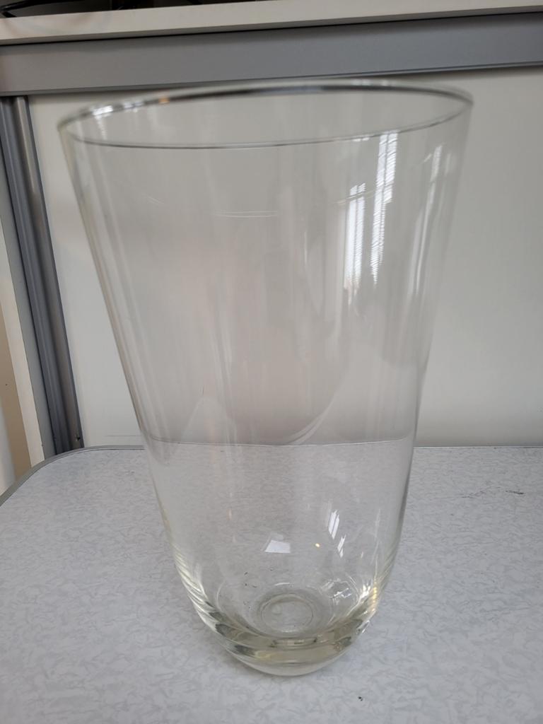 Mooie glazen vaas, Huis en Inrichting, Woonaccessoires | Vazen, Ophalen, Overige kleuren, Minder dan 50 cm, Glas