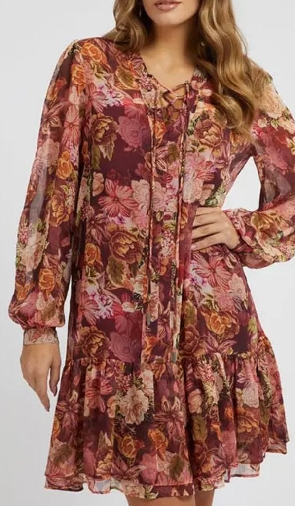 Marciano by GUESS bloemetjes print Jurk maat M, NIEUW!, Verzenden, Beige, Nieuw, Bruidsmeisjeskleding