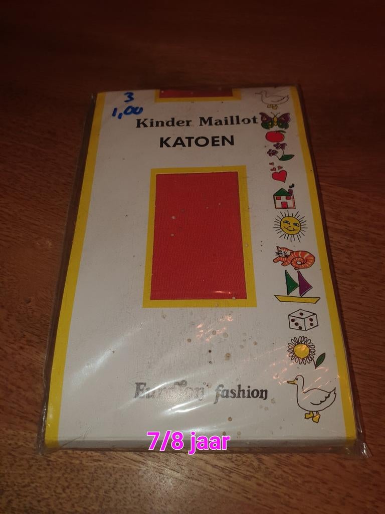 Nieuwe Kinder Maillot Katoen - Maat 7/8 jaar, Ophalen of Verzenden, Nieuw