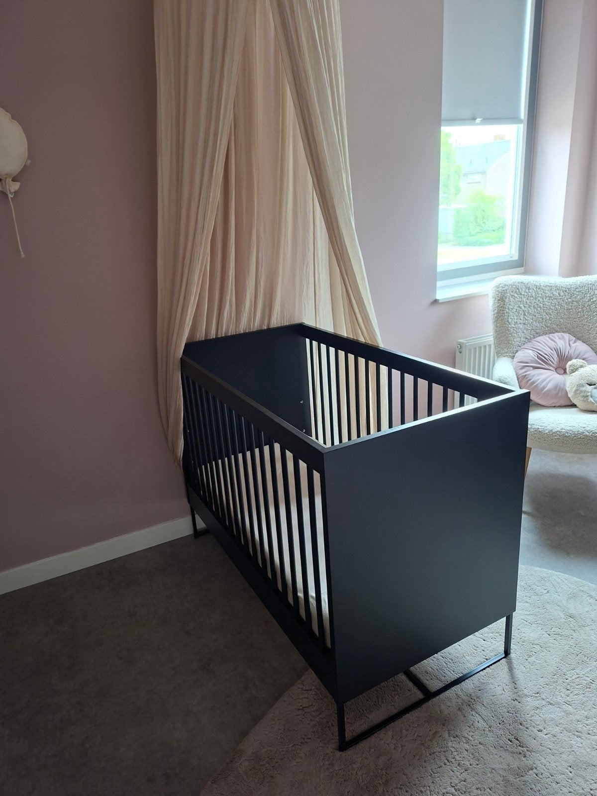 Kidsmill Ledikant Mat Zwart 60x120, Kinderen en Baby's, Kinderkamer | Bedden, Ophalen, Minder dan 140 cm, Minder dan 70 cm