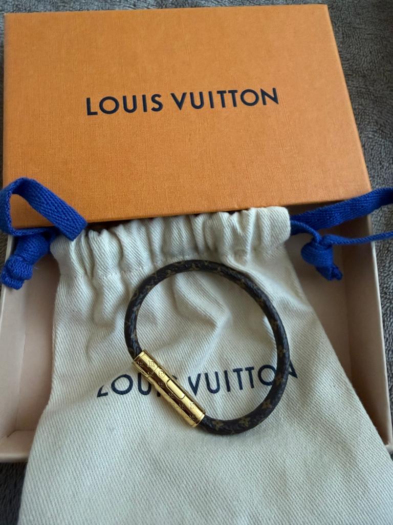 ORIGINEEL louis vuitton confidential bracelet armband, Ophalen of Verzenden, Zo goed als nieuw, Zwart, Leer
