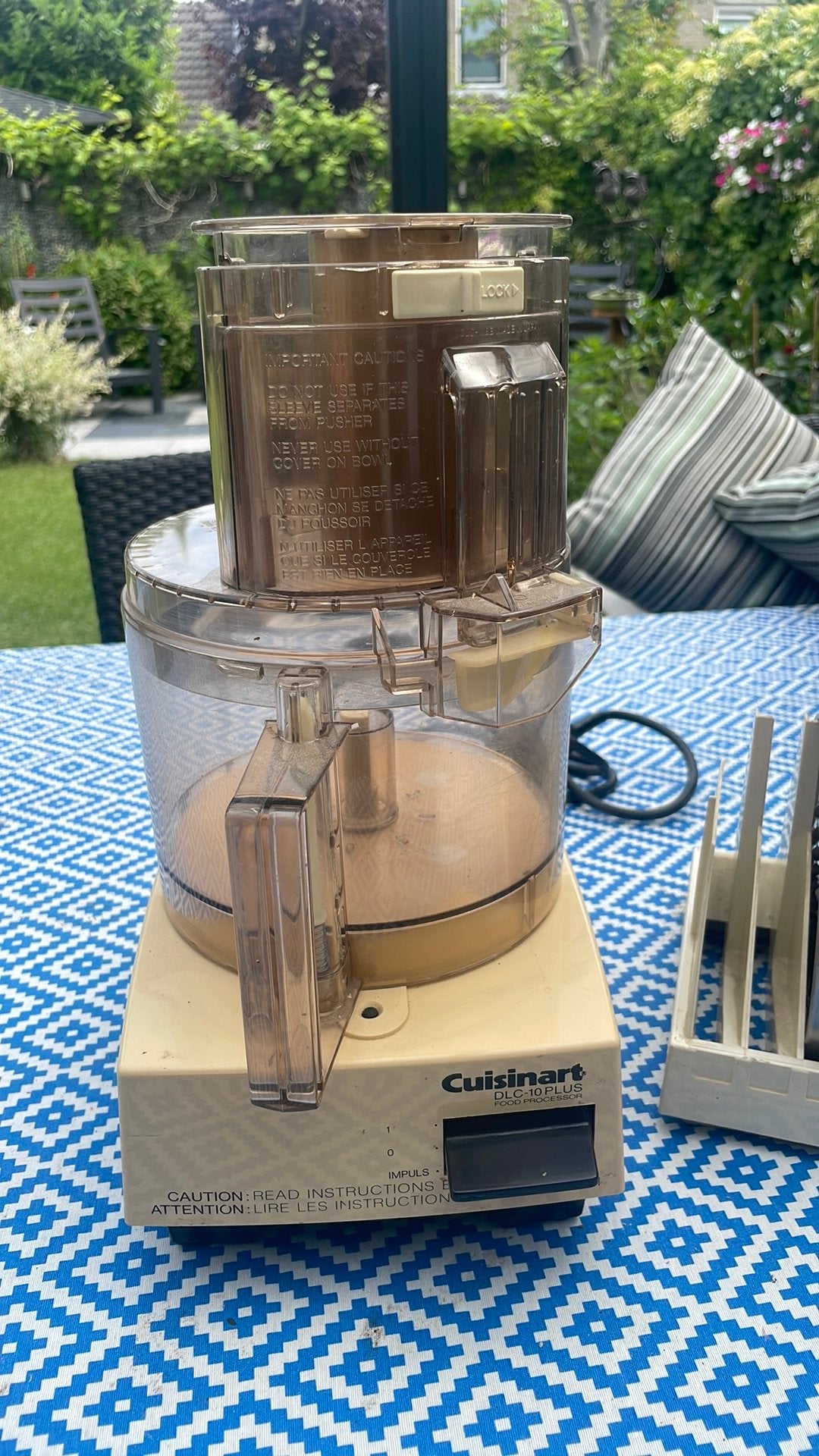 Cuisinart DLC-10 Plus foodprocessor met accessoires, 1 tot 2 liter, Ophalen, Gebruikt, 1 snelheid