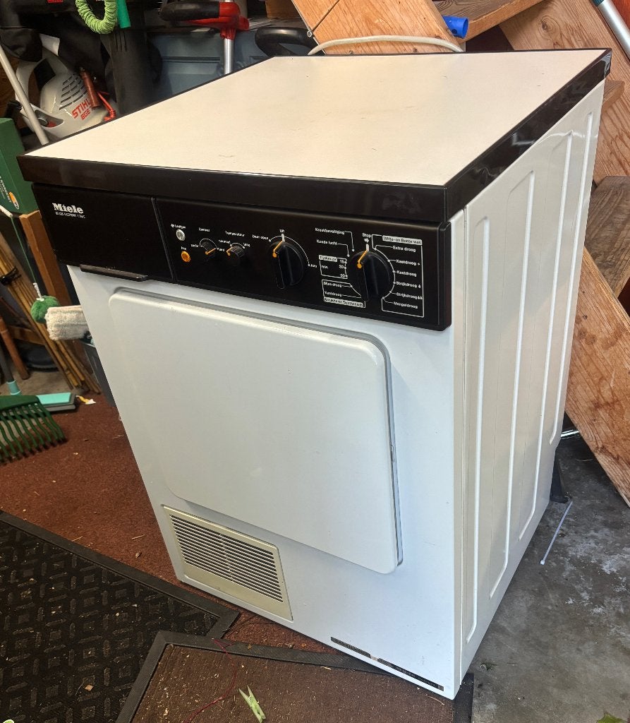 Miele DE LUXE-ELECTRONIC T 368 C Droger uit de jaren '80, Ophalen, Gebruikt, 4 tot 6 kg, Voorlader