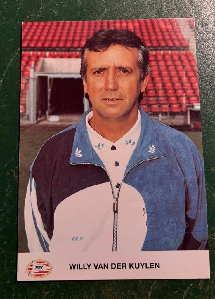Spelerskaart Willy van der Kuylen PSV 94-95, Verzamelen, Sportartikelen en Voetbal, Ophalen of Verzenden, PSV, Spelerskaart